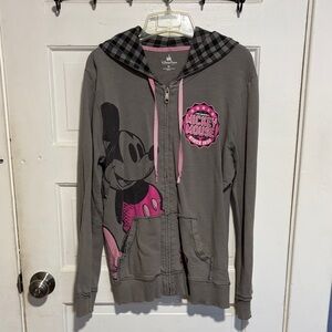Disney Parks Gray and Pink Hoodie